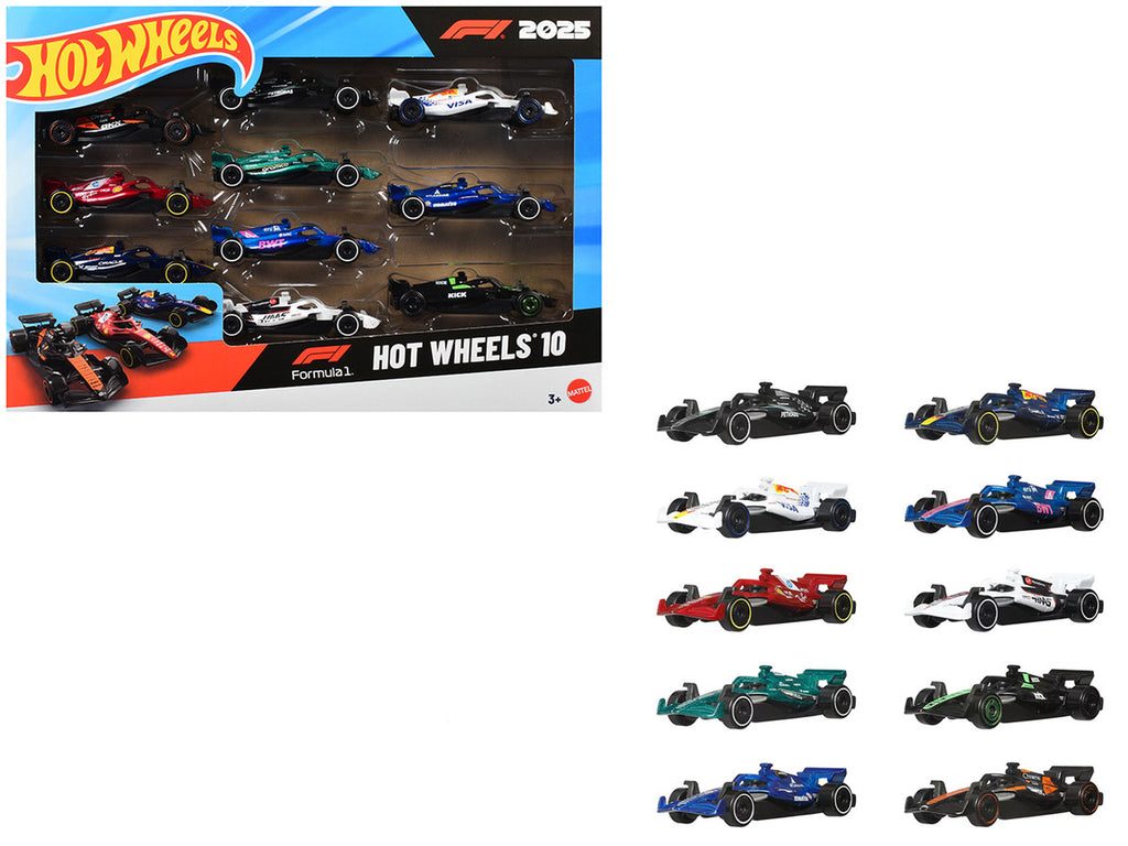 2025 Formula 1 World Championship 10 piece Set Diecast Model Cars by Hot Wheels-2