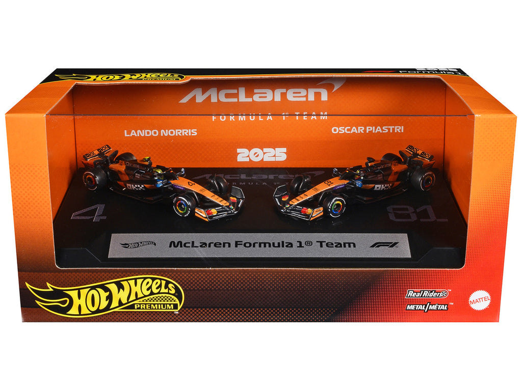 "McLaren Formula 1 Team" Formula One F1 World Championship (2025) 2 Piece Set Diecast Model Cars by Hot Wheels-2