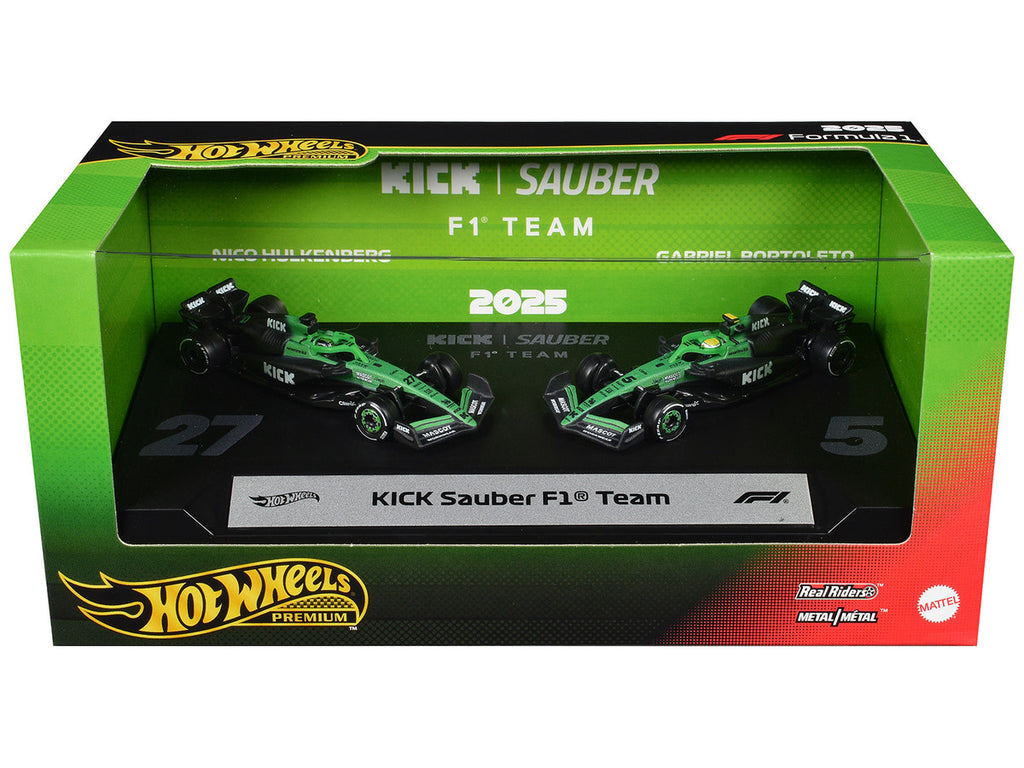 "Kick Sauber F1 Team" Formula One F1 World Championship (2025) 2 Piece Set Diecast Model Cars by Hot Wheels-2