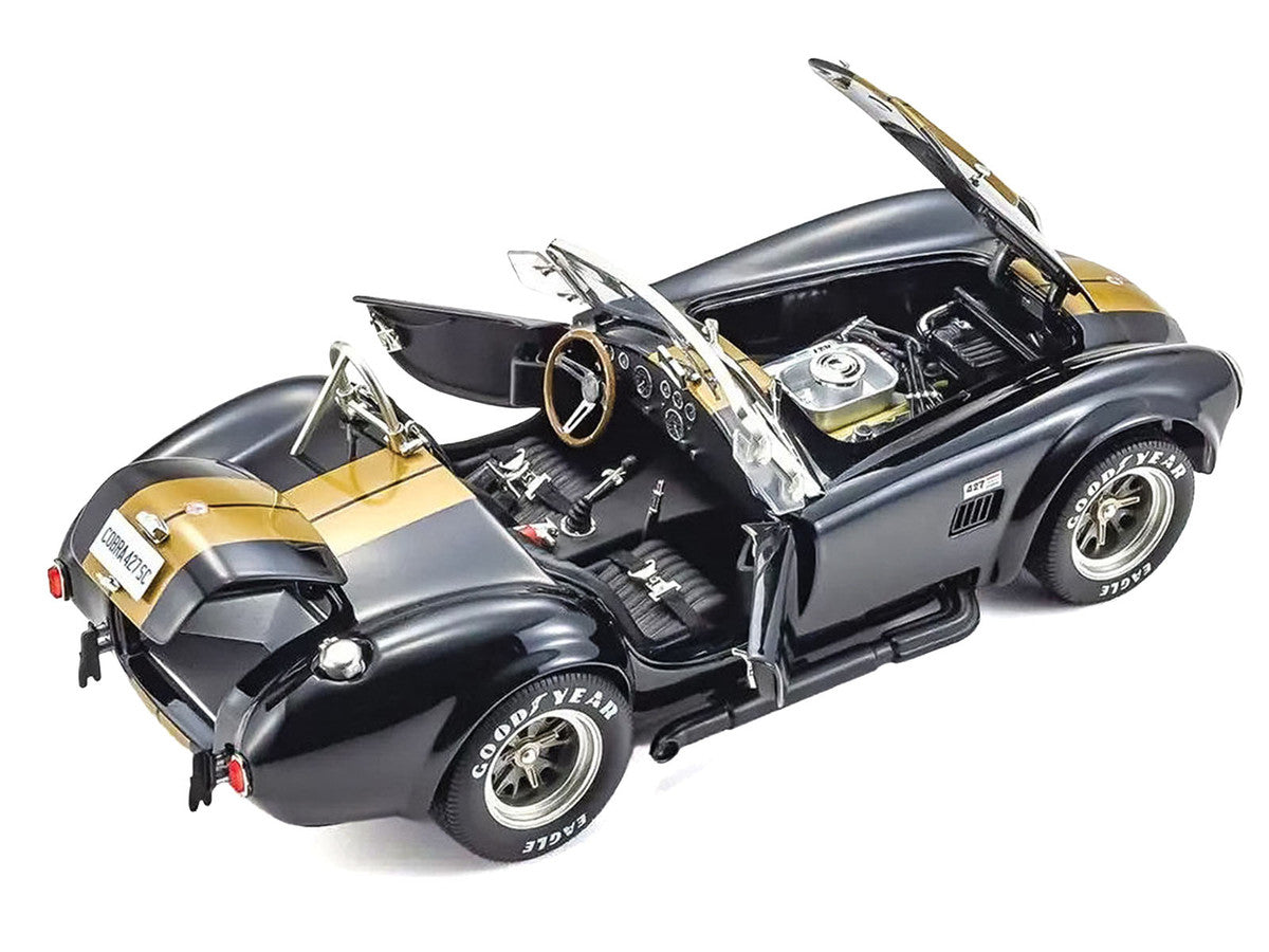 Kyosho Shelby Cobra 427 S/C 1/18 Diecast Model Black Gold Stripes-1