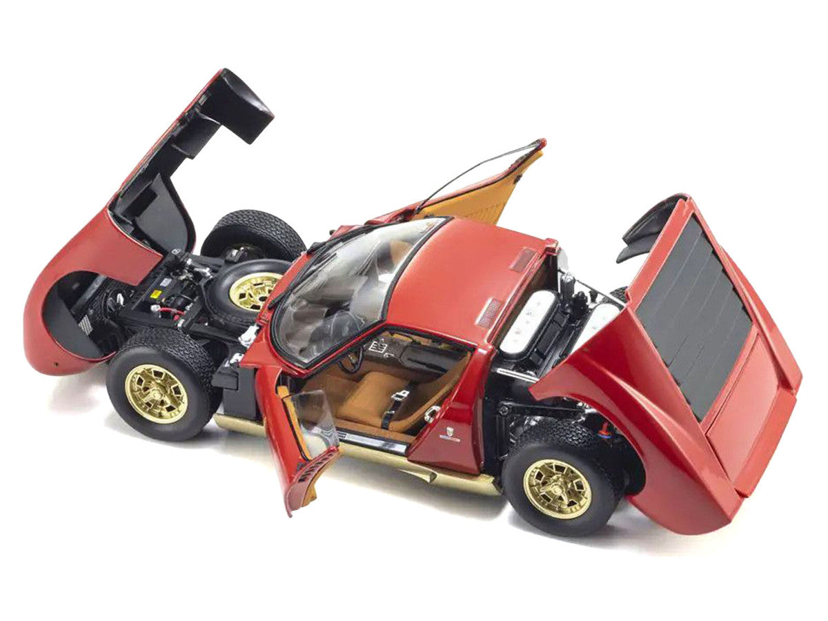 Kyosho 1/18 Lamborghini Miura P 400 Red Gold Diecast Model Car-1