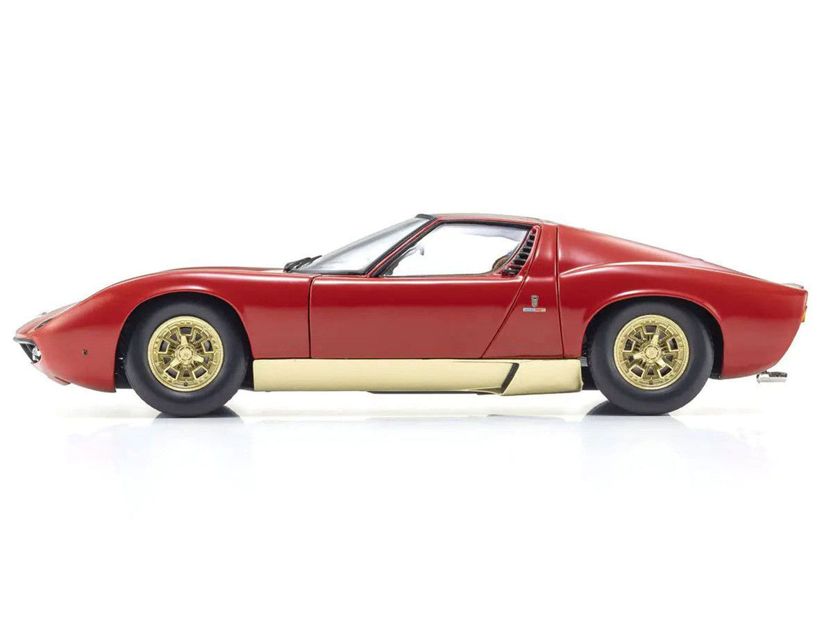 Kyosho 1/18 Lamborghini Miura P 400 Red Gold Diecast Model Car-0