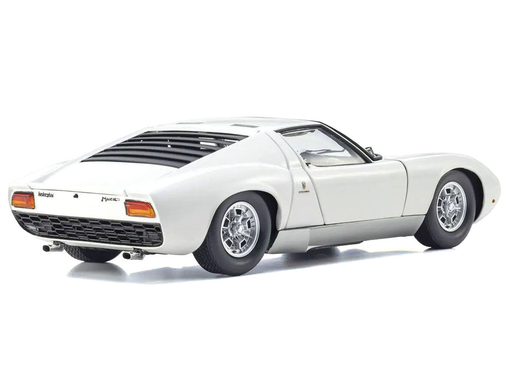 Lamborghini Miura P 400 White 1/18 Diecast Model Car by Kyosho-1