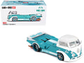 Volkswagen T1 "Kaido Works V1" Truck Turquoise with White Top and Stripes (Designed by Jun Imai) "Kaido House" Special 1/64 Diecast Model Car by Mini GT-0
