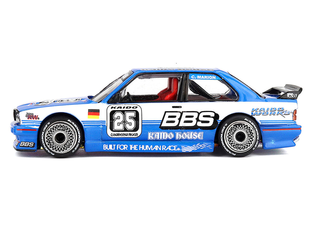 BMW M3 "Kaido Touring Champ V1" #25 Blue with White Stripes (Designed by Jun Imai) "Kaido House" Special 1/64 Diecast Model Car by Mini GT-0