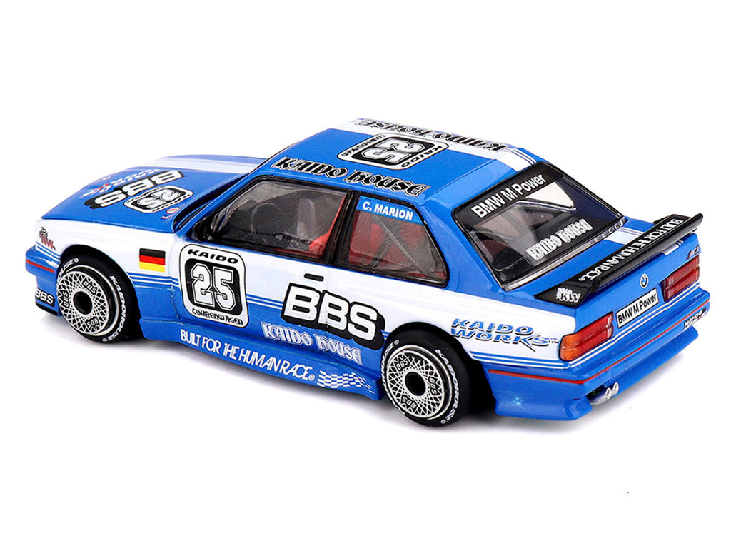 BMW M3 "Kaido Touring Champ V1" #25 Blue with White Stripes (Designed by Jun Imai) "Kaido House" Special 1/64 Diecast Model Car by Mini GT-1