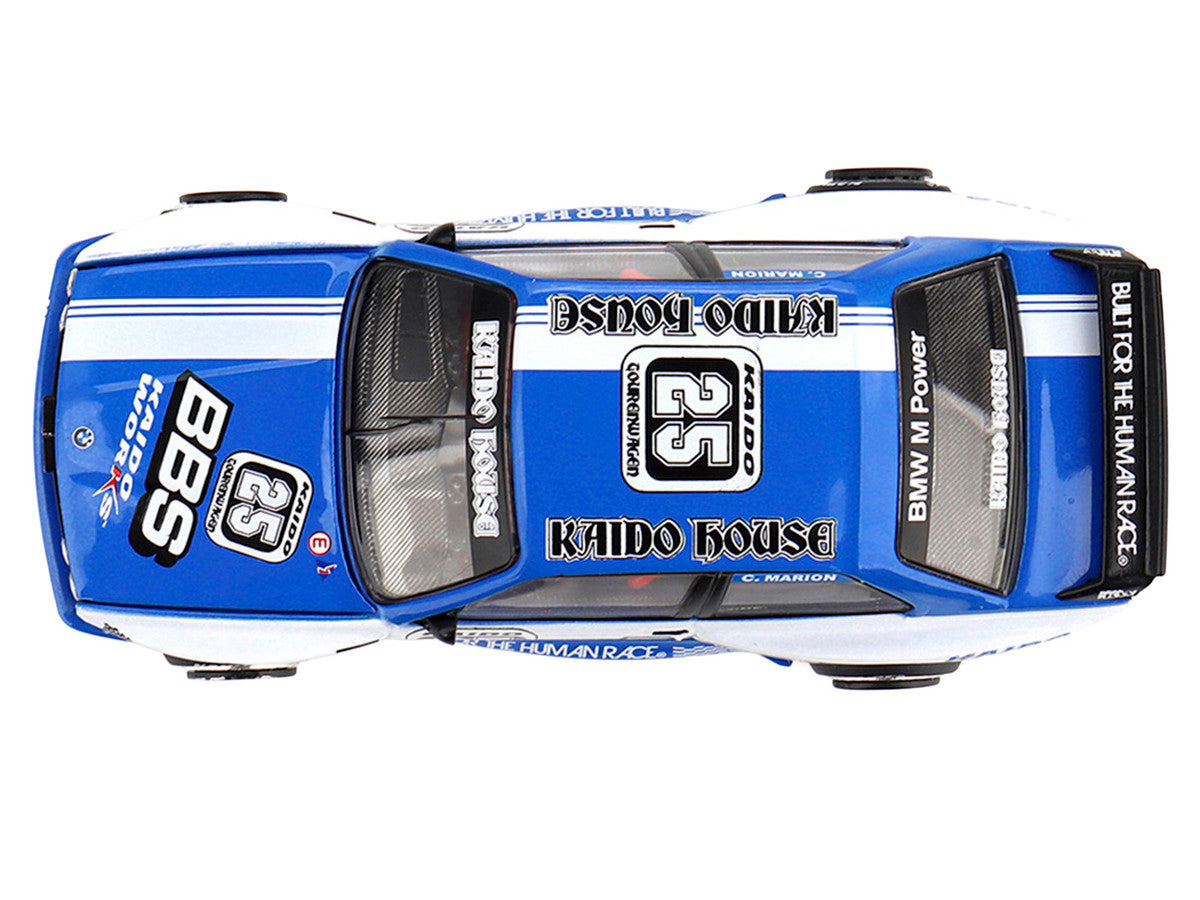 BMW M3 "Kaido Touring Champ V1" #25 Blue with White Stripes (Designed by Jun Imai) "Kaido House" Special 1/64 Diecast Model Car by Mini GT-3