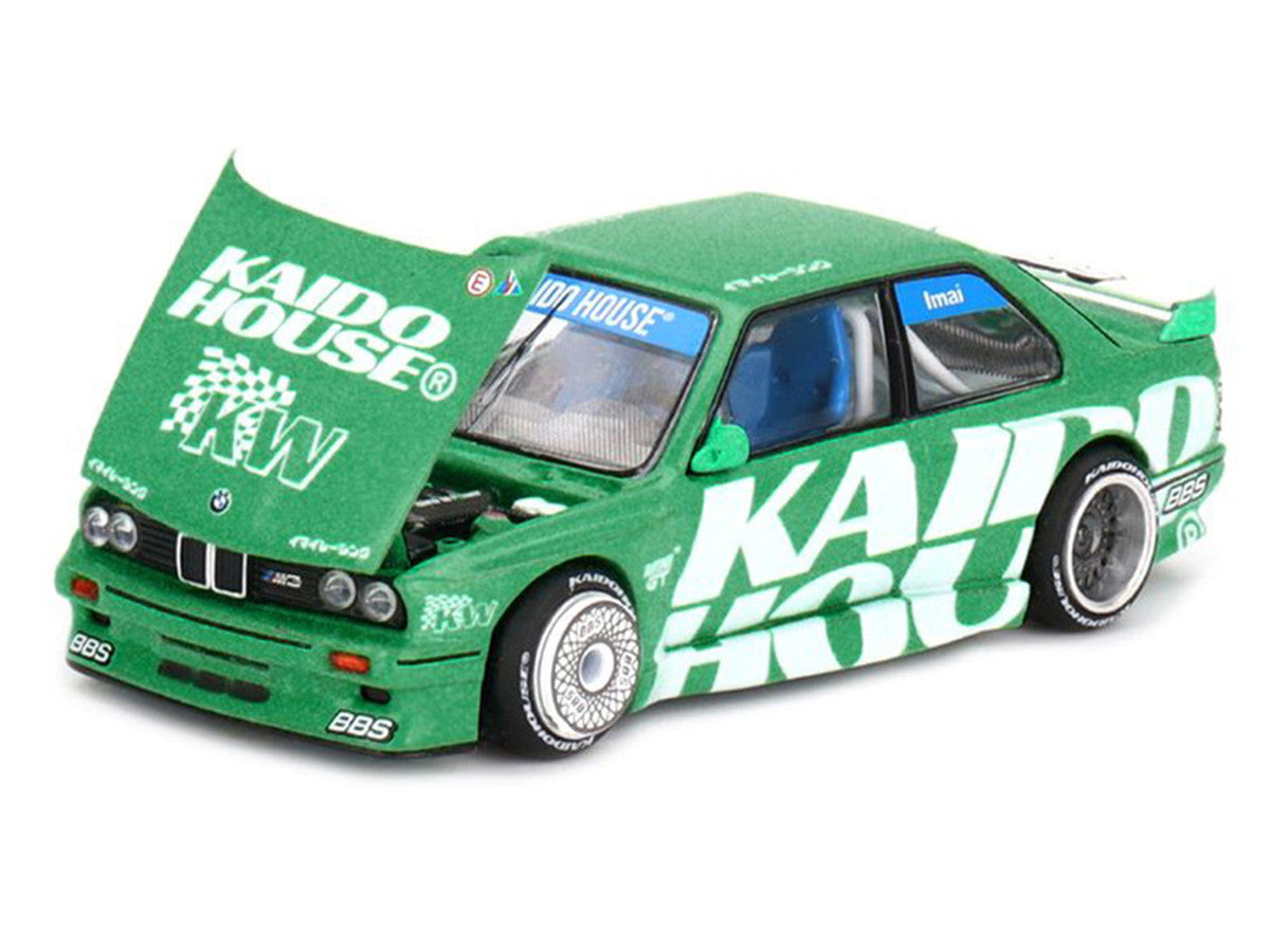 BMW M3 "Kaido Works V2" Green Metallic with Graphics (Designed by Jun Imai) "Kaido House" Special 1/64 Diecast Model Car by Mini GT-3