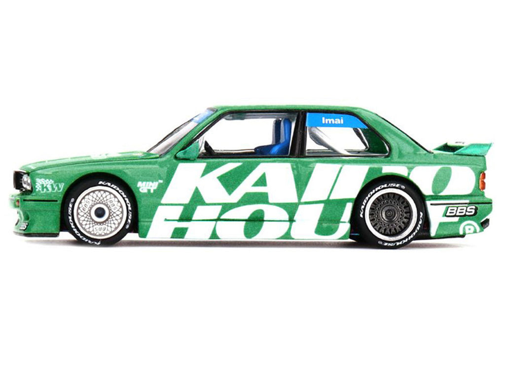 BMW M3 "Kaido Works V2" Green Metallic with Graphics (Designed by Jun Imai) "Kaido House" Special 1/64 Diecast Model Car by Mini GT-0
