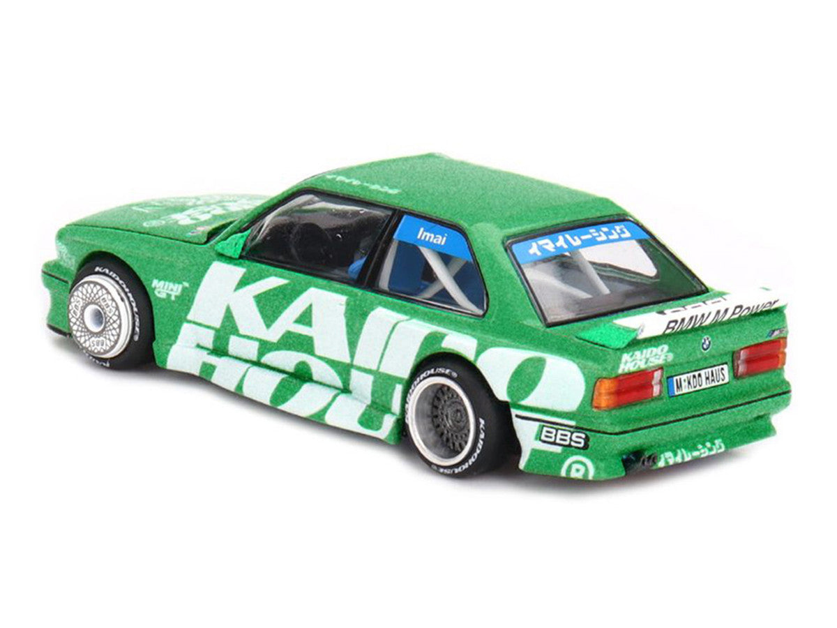BMW M3 "Kaido Works V2" Green Metallic with Graphics (Designed by Jun Imai) "Kaido House" Special 1/64 Diecast Model Car by Mini GT-2