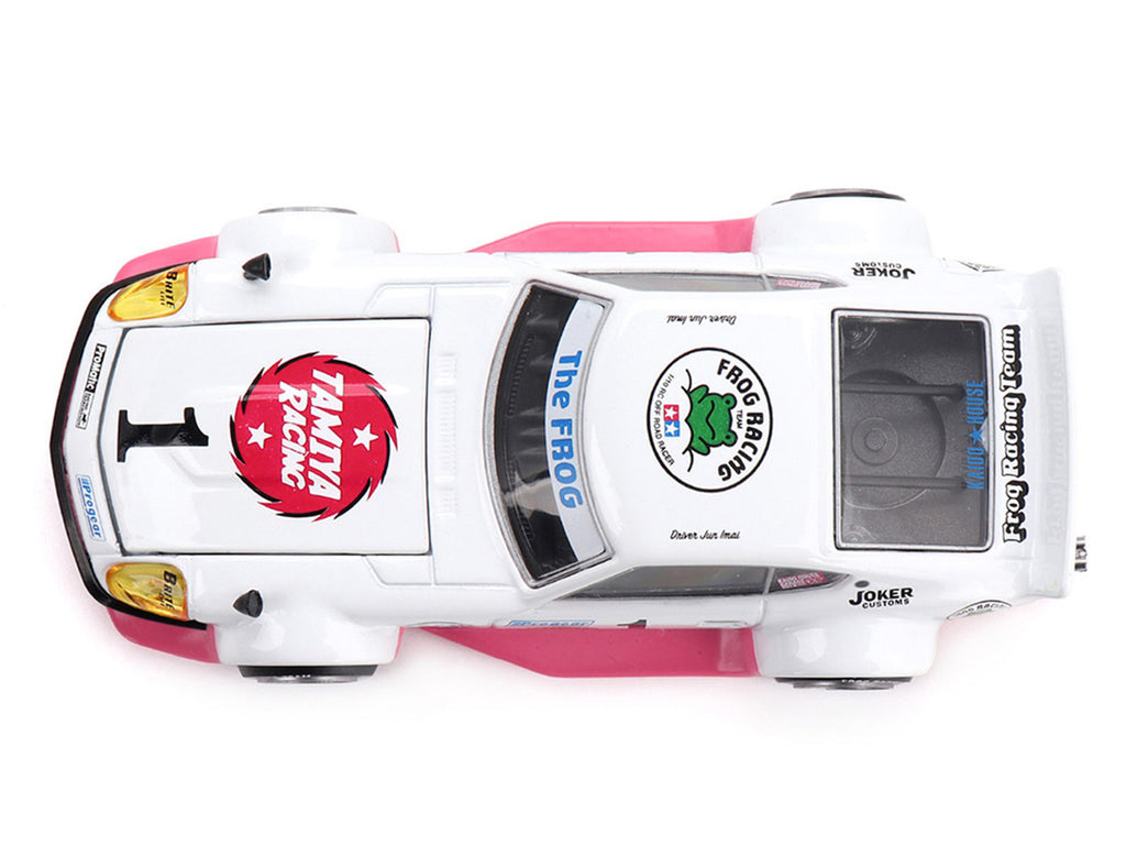 Nissan Fairlady Z RHD (Right Hand Drive) #1 "Tamiya Racing - Frog Racing Team" White and Pink (Designed by Jun Imai) "Kaido House" Special 1/64 Diecast Model Car by Mini GT-2
