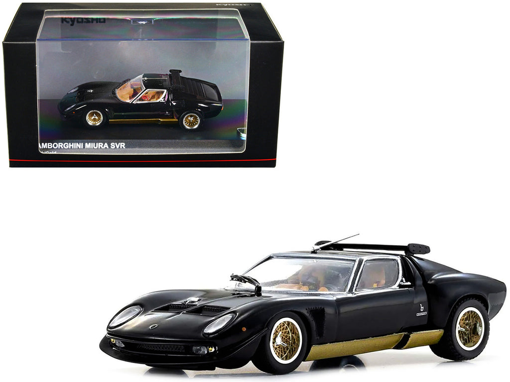 Kyosho 1/43 Lamborghini Miura SVR Black Gold Diecast Model Car Limited Edition-0