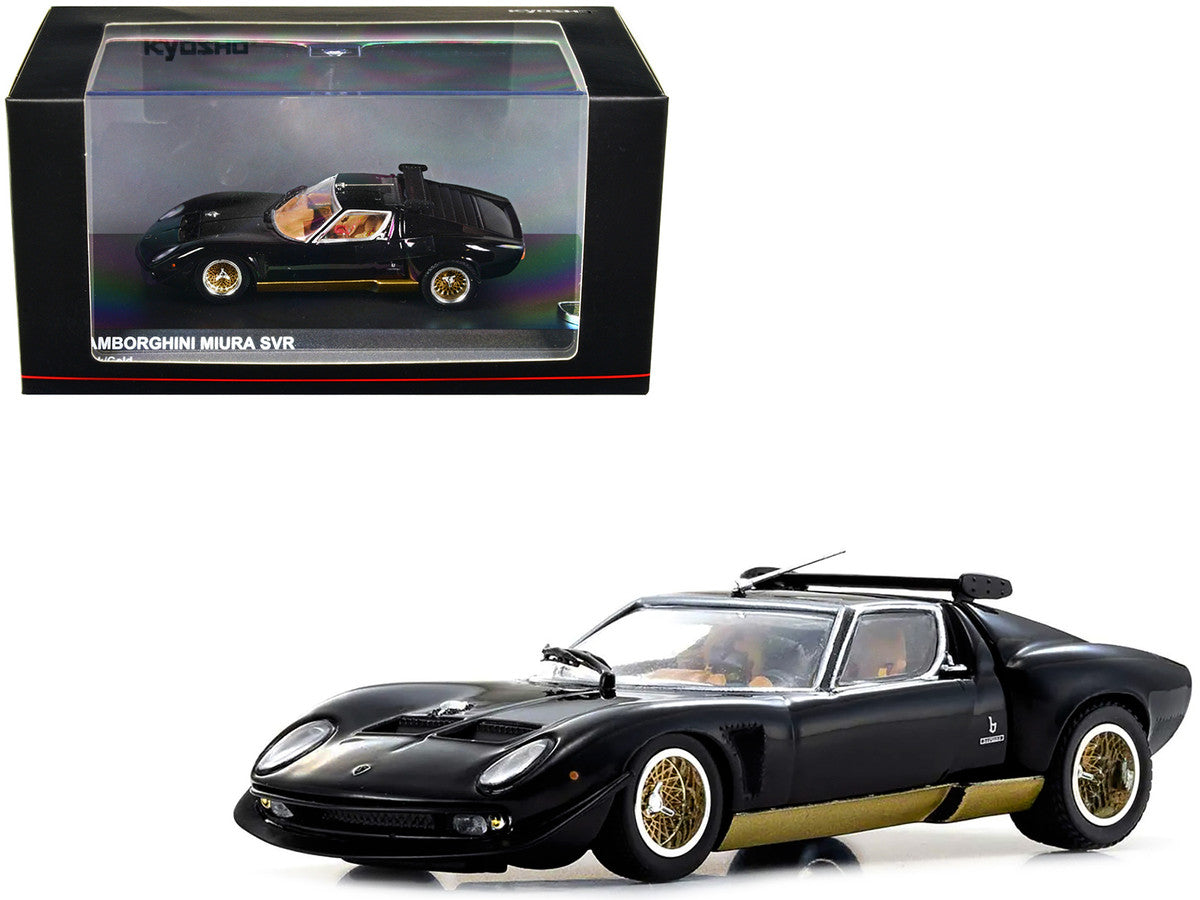 Kyosho 1/43 Lamborghini Miura SVR Black Gold Diecast Model Car Limited Edition-0