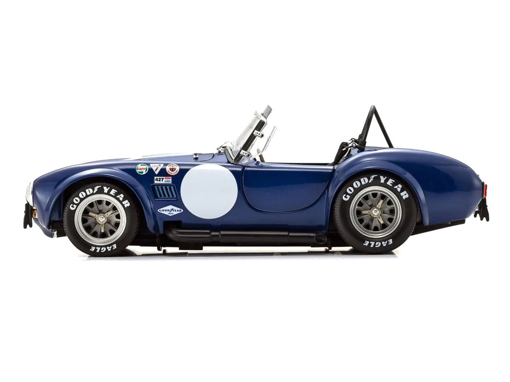 Kyosho Shelby Cobra 427 S/C 1/18 Diecast Blue White Stripes Model-0