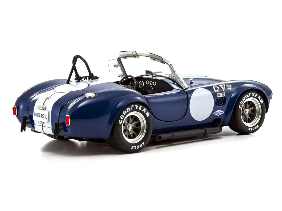 Kyosho Shelby Cobra 427 S/C 1/18 Diecast Blue White Stripes Model-1