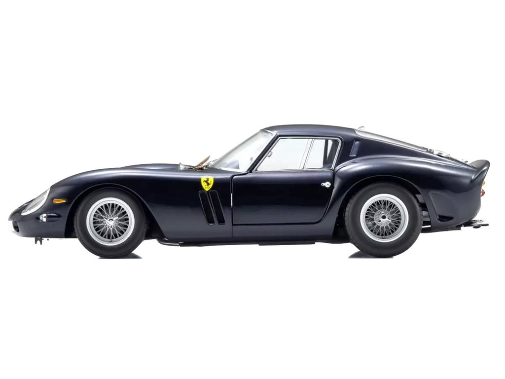 Ferrari 250 GTO 1/18 Diecast Model Car Dark Blue Metallic Kyosho-1