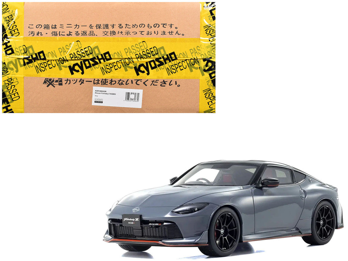 Kyosho 1/18 Nissan Fairlady Z NISMO RHD Gray Black Top Model Car-3