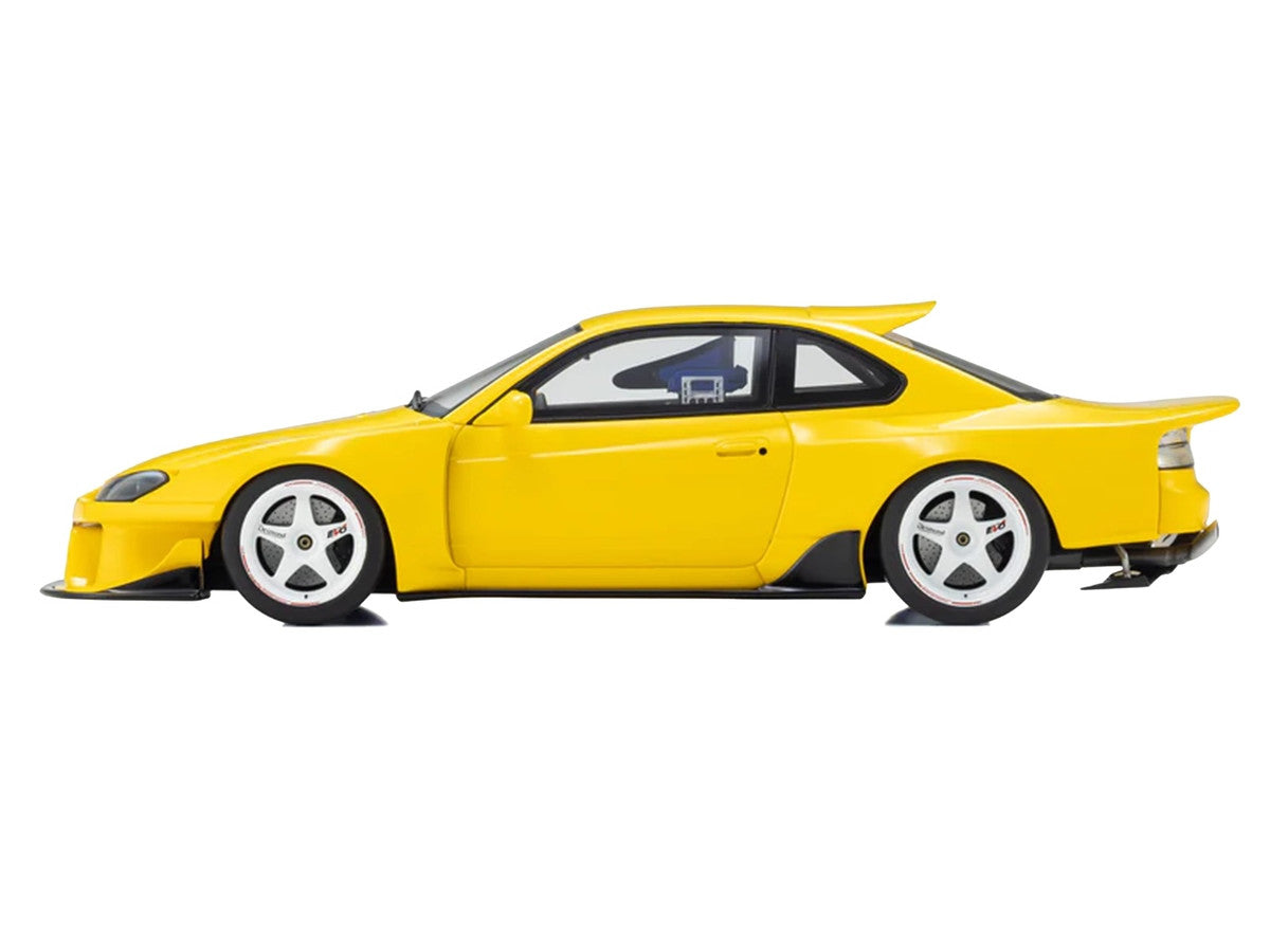 Kyosho 1/18 Nissan Silvia S15 Khyzyl Saleem Yellow Model Car Resin-0