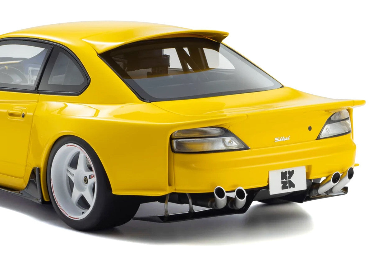Kyosho 1/18 Nissan Silvia S15 Khyzyl Saleem Yellow Model Car Resin-2