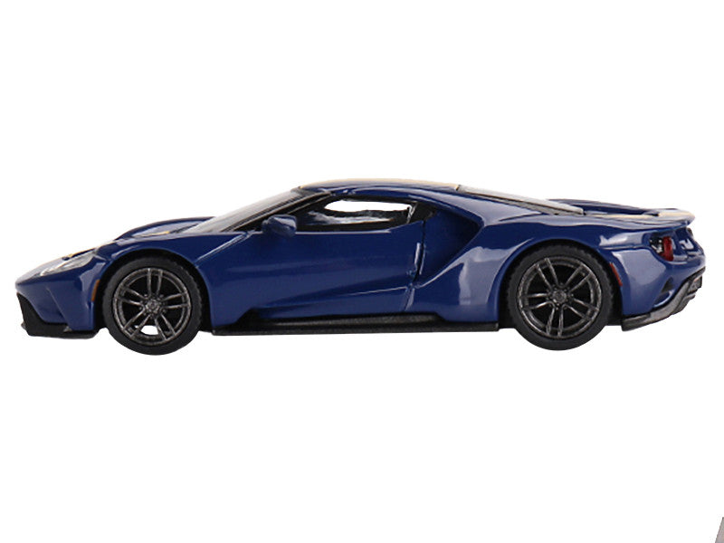 Ford GT Sunoco Blue with Yellow Stripes Limited Edition to 3600 pieces Worldwide 1/64 Diecast Model Car by Mini GT-0