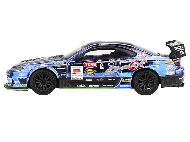 Nissan Silvia (S15) D-MAX RHD (Right Hand Drive) #46 Masao Suenaga "D-MAX Racing" "D1 Grand Prix" (2023) Limited Edition 1/64 Diecast Model Car by Mini GT-0