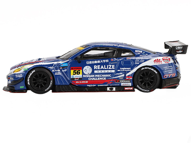 Nissan GT-R NISMO GT3 #56 Joao Paulo de Oliveira - Teppei Natori "REALIZE Nissan Mechanic Challenge GT-R" "Super GT Series" (2023) Limited Edition 1/64 Diecast Model Car by Mini GT-0