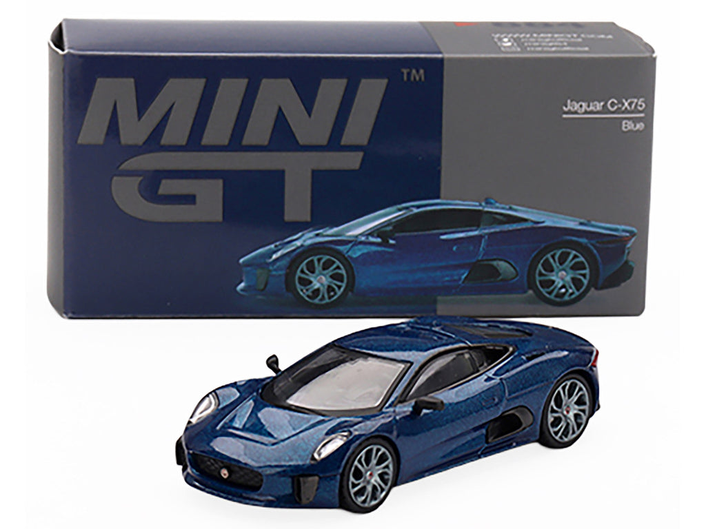 Jaguar C-X75 Blue Metallic Limited Edition 1/64 Diecast Model Car by Mini GT-2