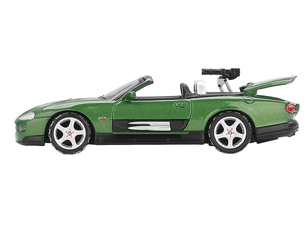 Jaguar XKR Green Metallic 007 James Bond "Die Another Day" (2002) Movie Limited Edition 1/64 Diecast Model Car by Mini GT-1