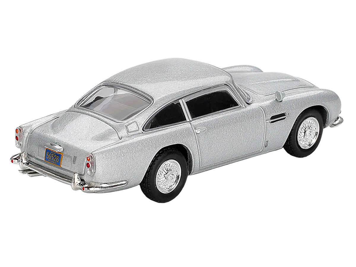 Aston Martin DB5 Birch Silver Metallic 007 James Bond "Casino Royale" (2006) Movie Limited Edition 1/64 Diecast Model Car by Mini GT-3