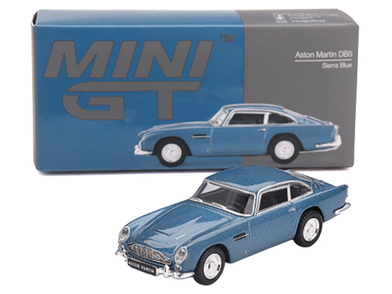 Aston Martin DB5 Sierra Blue Metallic Limited Edition 1/64 Diecast Model Car by Mini GT-2