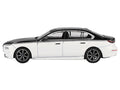 BMW i7 xDrive60 Dravit Alpine White and Black Sapphire Limited Edition 1/64 Diecast Model Car by Mini GT-0