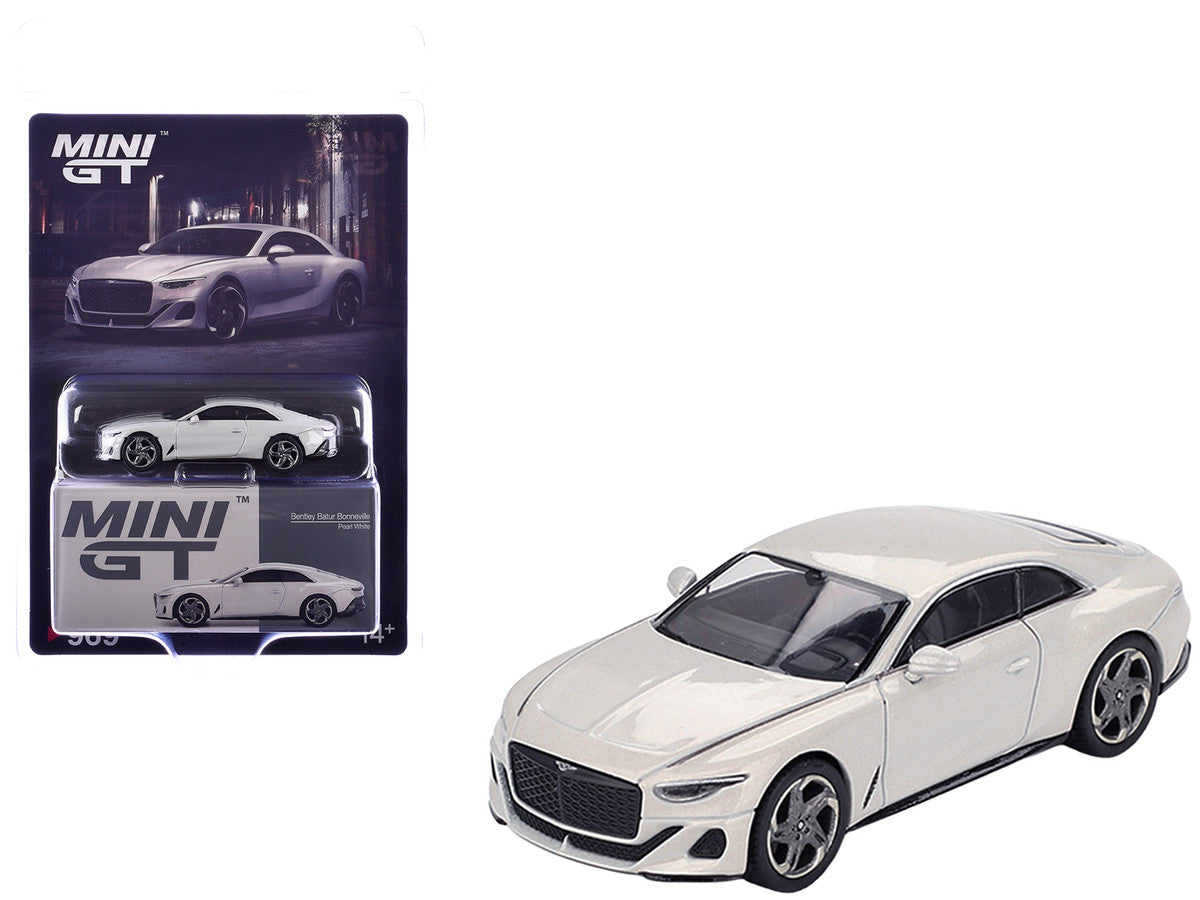 Bentley Batur Bonneville Pearl White Metallic Limited Edition 1/64 Die Cast Model Car by Mini GT-3