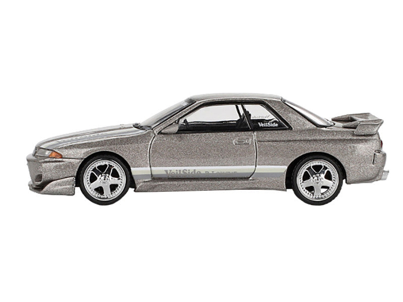 Nissan Skyline GT-R (R32) RHD (Right Hand Drive) "Veilside Combat C-I" Gray Metallic Limited Edition 1/64 Diecast Model Car by Mini GT-0