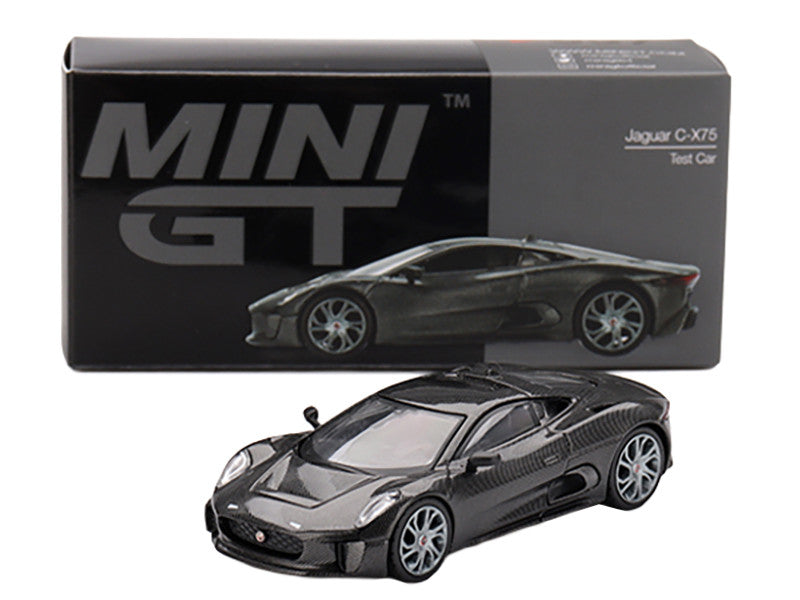 Jaguar C-X75 "Test Car" Black Carbon Limited Edition 1/64 Diecast Model Car by Mini GT-2