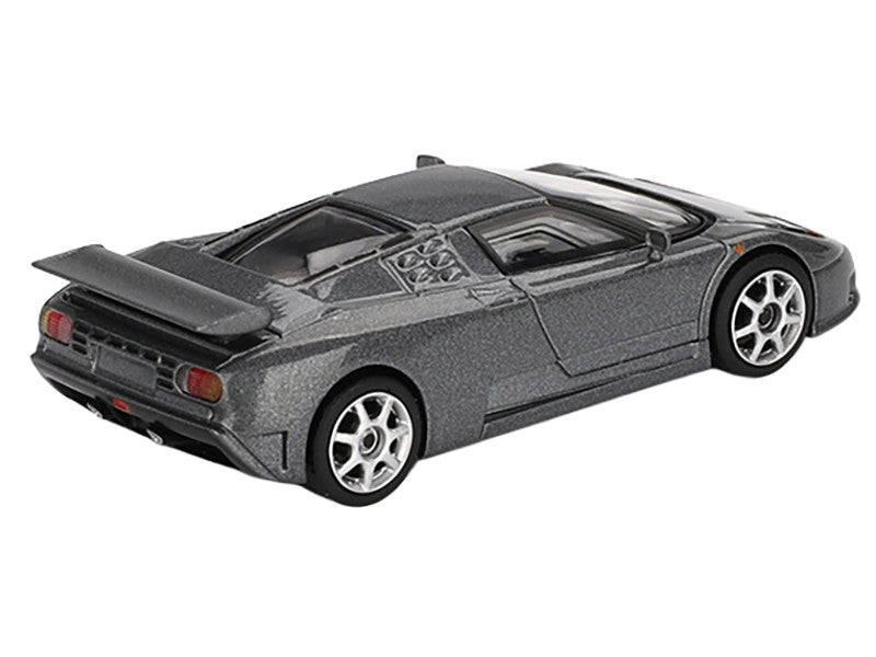 Bugatti EB110 Super Sport Grigio Scuro Dark Gray Metallic Limited Edition 1/64 Diecast Model Car by Mini GT-0