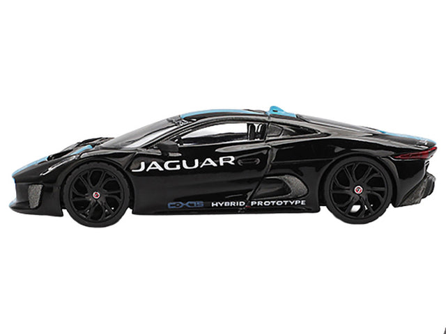 Mini GT 1:64 Jaguar C-X75 Black with Light Blue Stripe