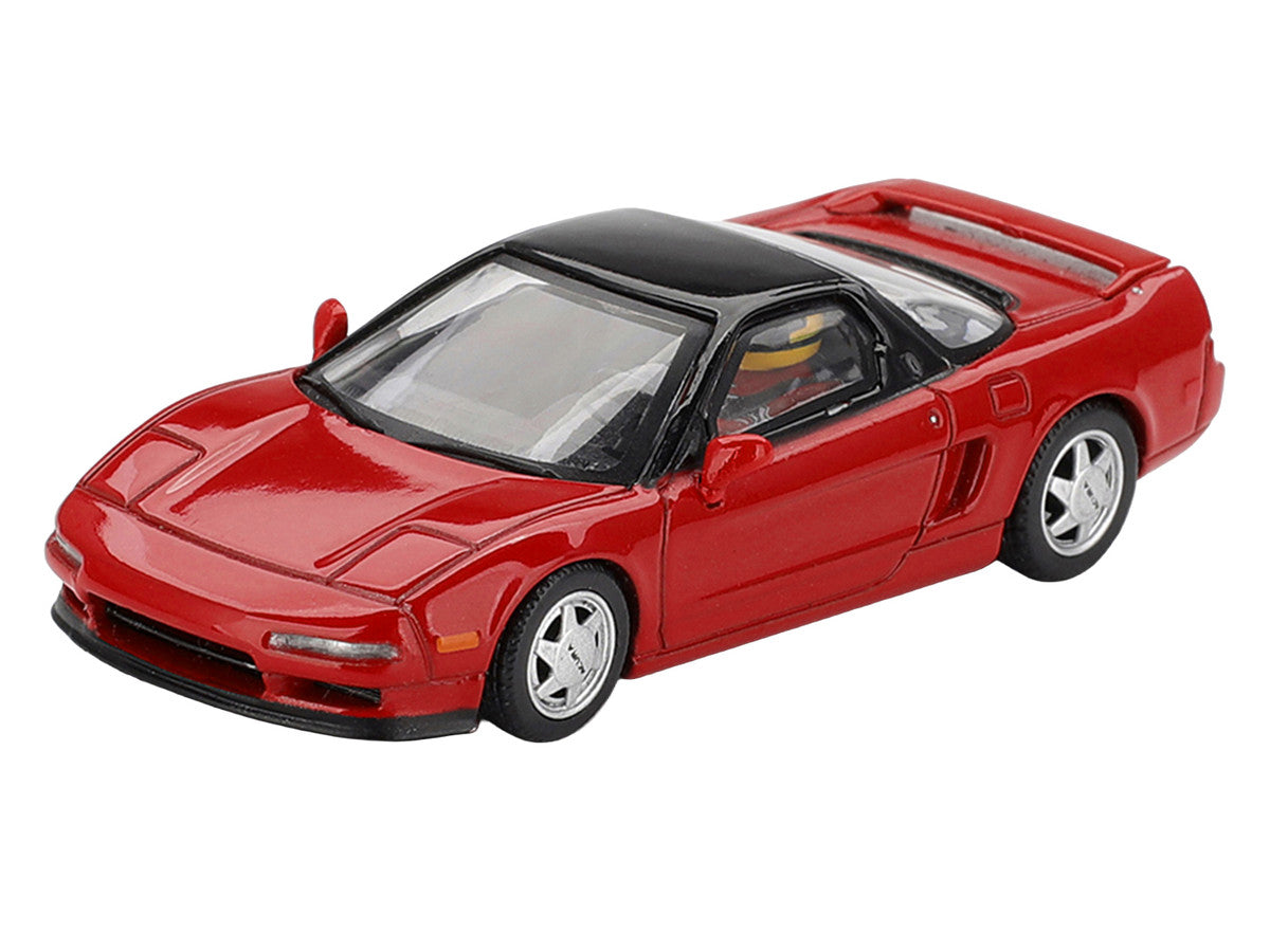 1989 Honda NS-X Prototype "Ayrton Senna - Midship Sports" Red with Black Top and Driver Figure Limited Edition 1/64 Diecast Model Car by Mini GT-1