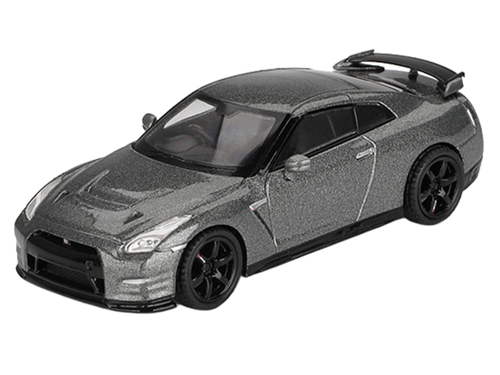 Nissan GT-R Nismo R35 CRS Version RHD (Right Hand Drive) Dark Metal Gray Metallic Limited Edition 1/64 Diecast Model Car by Mini GT-1