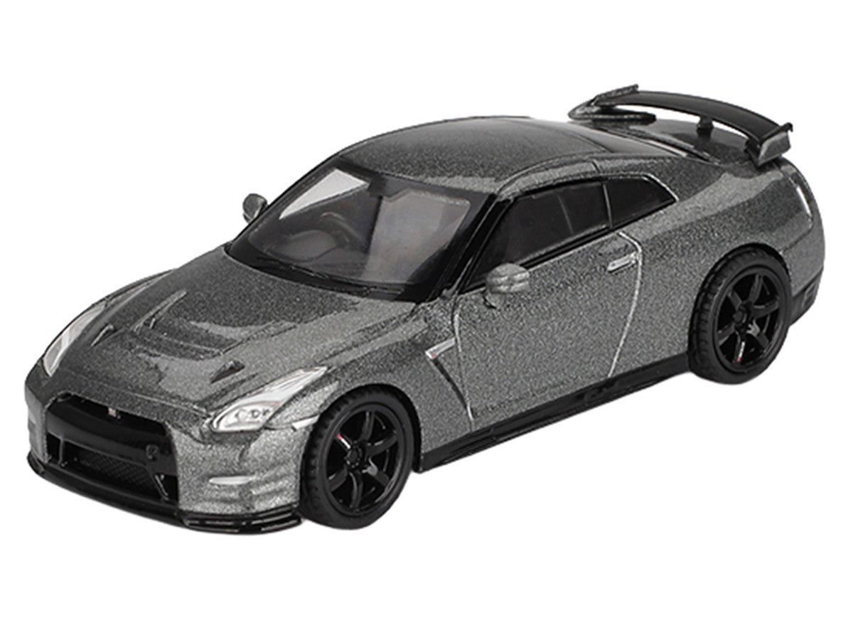 Nissan GT-R Nismo R35 CRS Version RHD (Right Hand Drive) Dark Metal Gray Metallic Limited Edition 1/64 Diecast Model Car by Mini GT-1