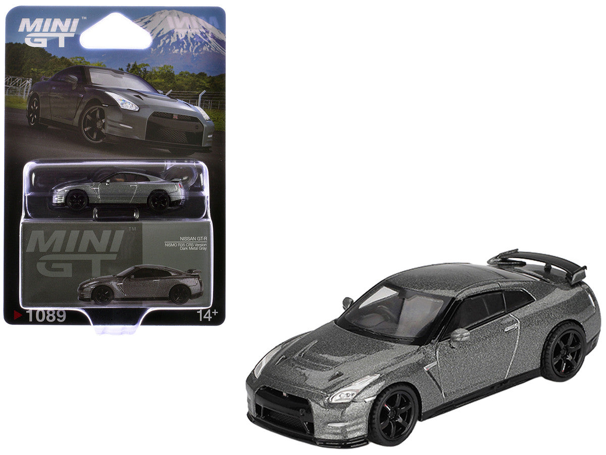Nissan GT-R Nismo R35 CRS Version RHD (Right Hand Drive) Dark Metal Gray Metallic Limited Edition 1/64 Diecast Model Car by Mini GT-0