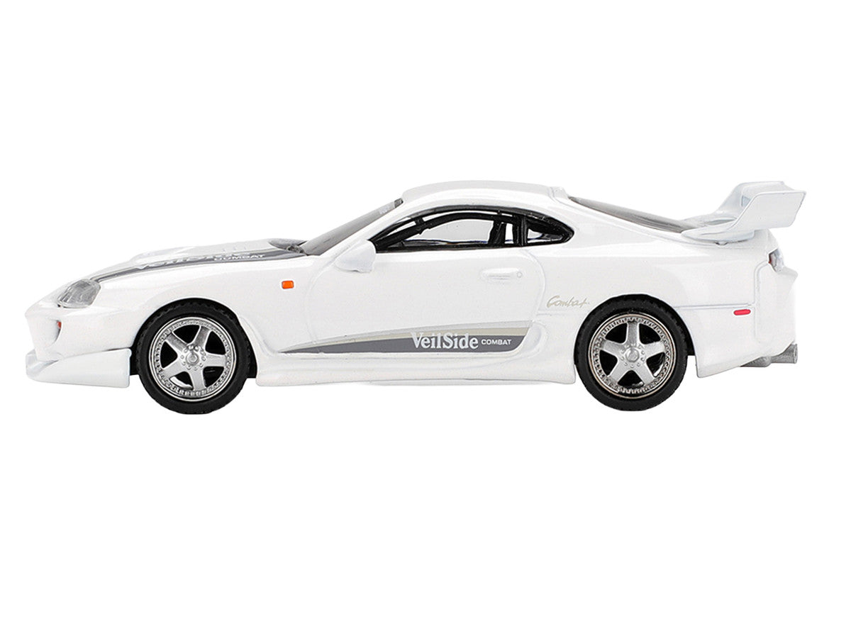 Toyota Supra "VeilSide Combat V-I" White Limited Edition 1/64 Die Cast Model Car by Mini GT-0