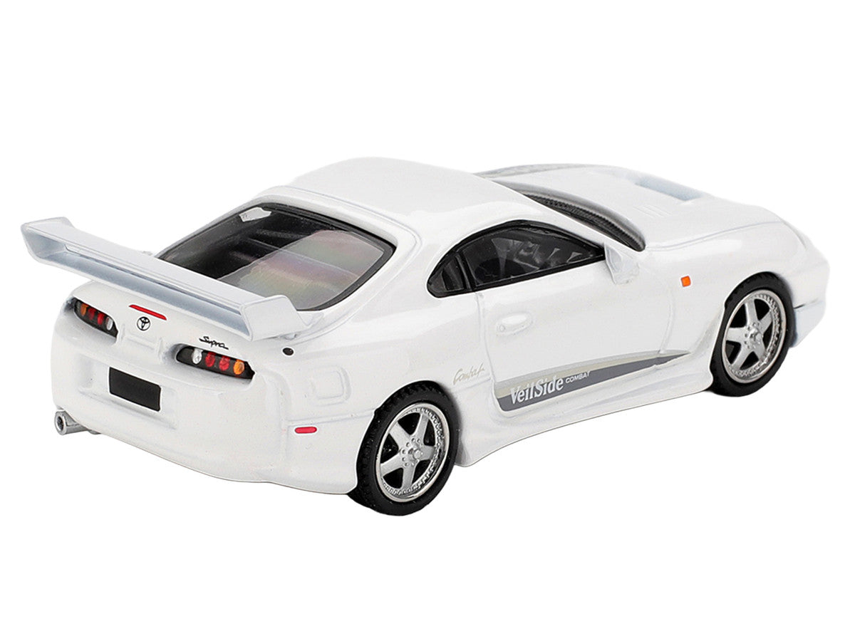Toyota Supra "VeilSide Combat V-I" White Limited Edition 1/64 Die Cast Model Car by Mini GT-2