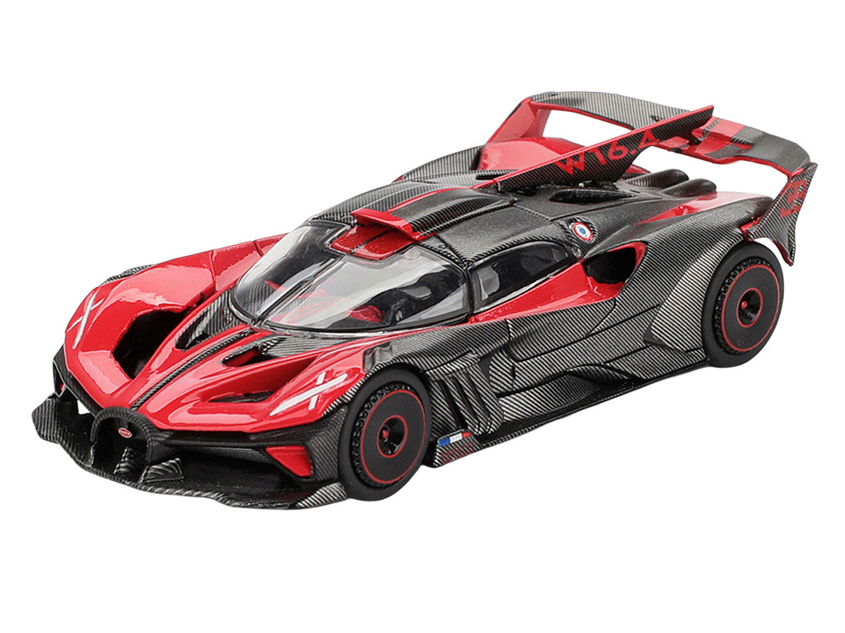 Bugatti Bolide Red and Carbon Fiber Limited Edition 1/64 Diecast Model Car by Mini GT-2