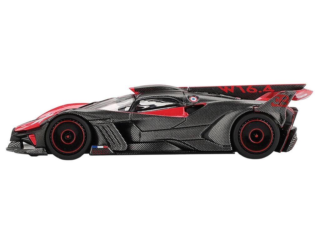 Bugatti Bolide Red and Carbon Fiber Limited Edition 1/64 Diecast Model Car by Mini GT-0