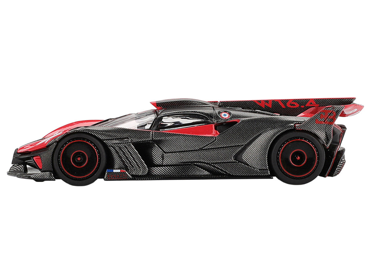 Bugatti Bolide Red and Carbon Fiber Limited Edition 1/64 Diecast Model Car by Mini GT-0