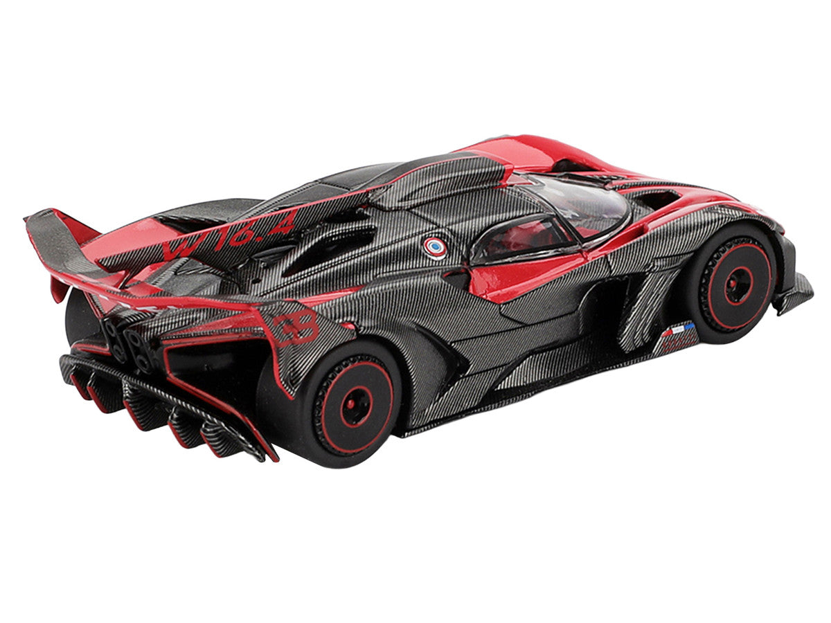 Bugatti Bolide Red and Carbon Fiber Limited Edition 1/64 Diecast Model Car by Mini GT-1