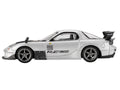 Mazda RX-7 RE-Amemiya Silver Metallic with Matt Black Hood Limited Edition 1/64 Diecast Model Car by Mini GT-0