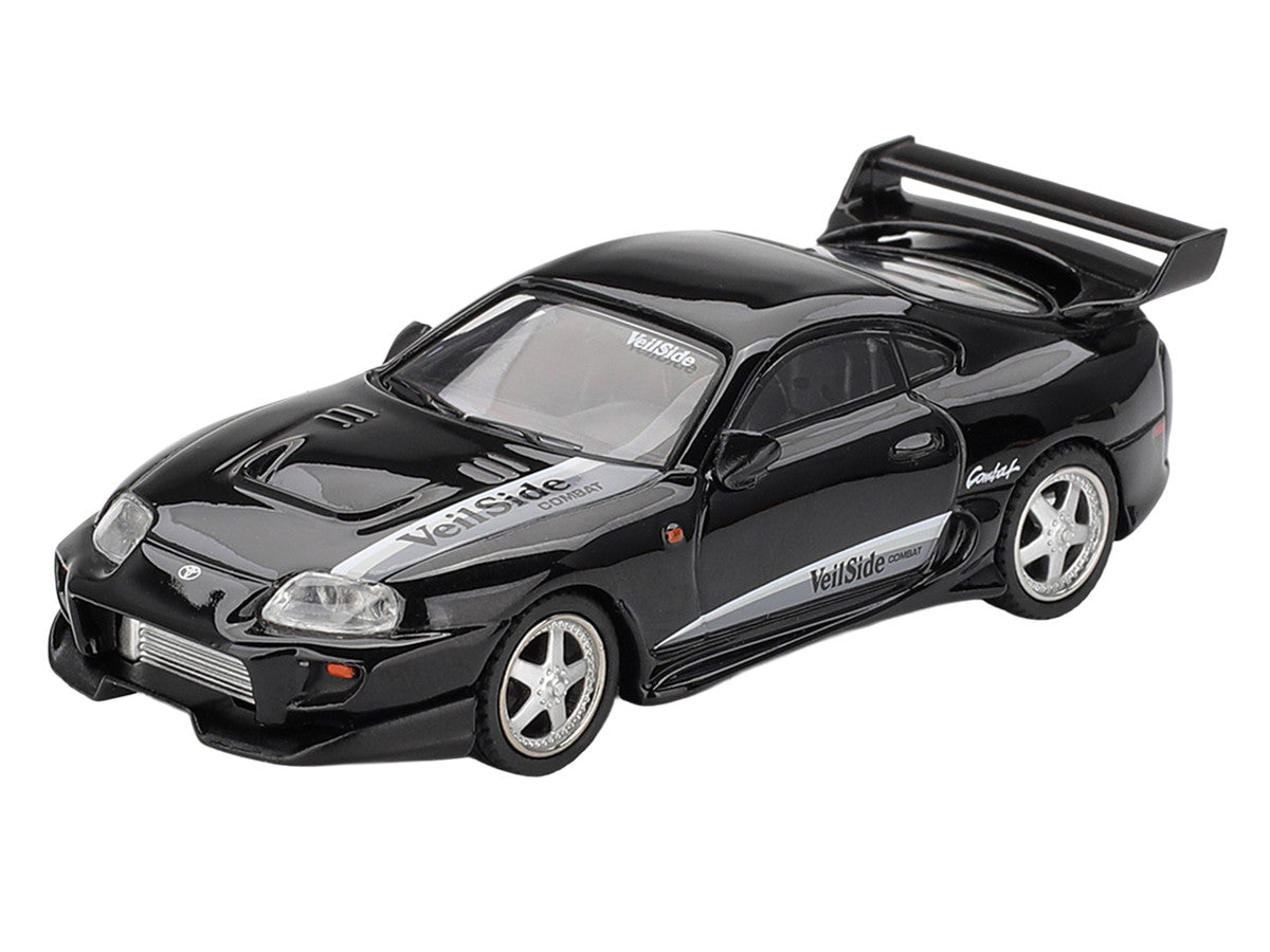 Toyota Supra "VeilSide Combat V-II" Black Limited Edition 1/64 Diecast Model Car by Mini GT-1