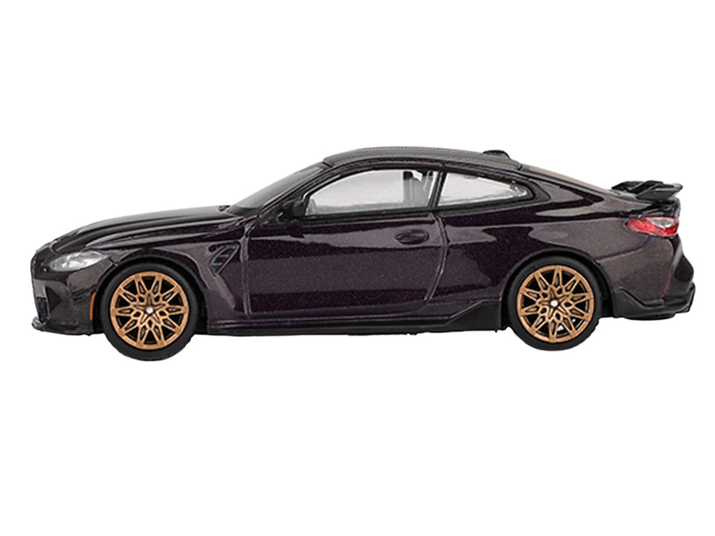 BMW M4 M-Performance Daytona Violet Metallic with Carbon Top Limited Edition 1/64 Diecast Model Car by Mini GT-0