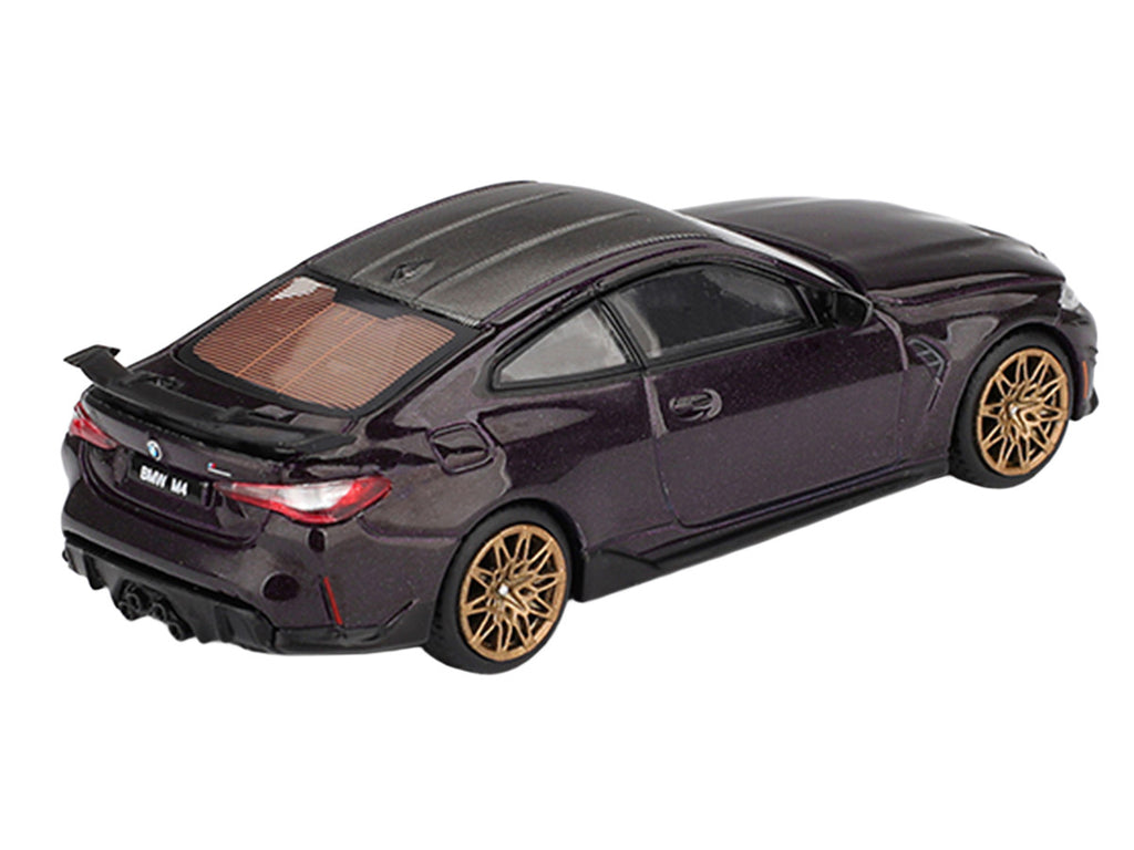 BMW M4 M-Performance Daytona Violet Metallic with Carbon Top Limited Edition 1/64 Diecast Model Car by Mini GT-2